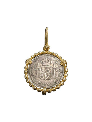 1782M*FF 1 Real Coin w/ Gold Pendant 18k