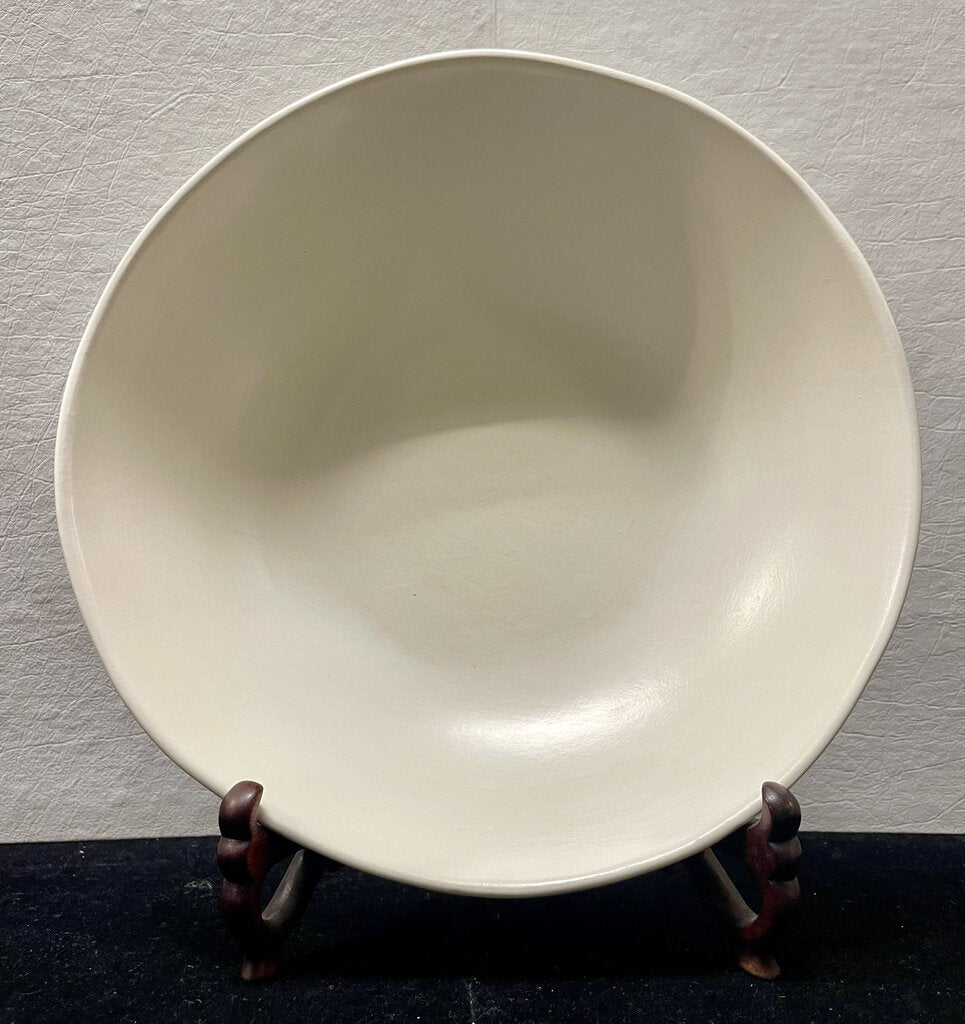 Bone Ceramic Hand Made Bowl Signed 97'