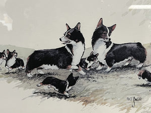 Arthur D. Smith Corgi Dog Family Print 113/250