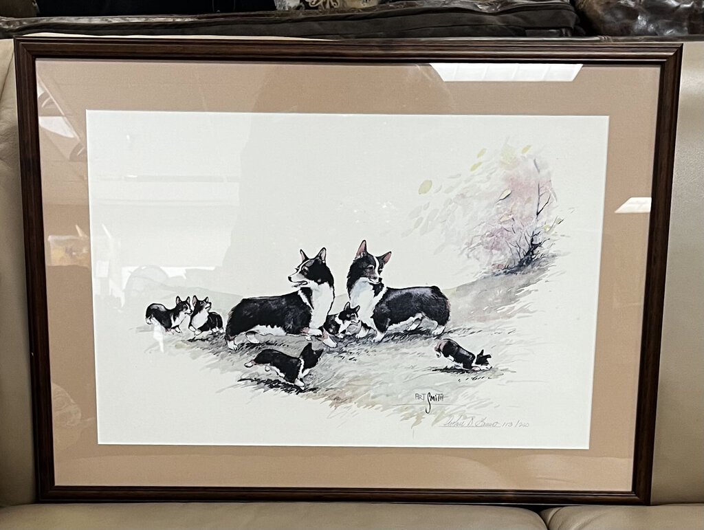 Arthur D. Smith Corgi Dog Family Print 113/250