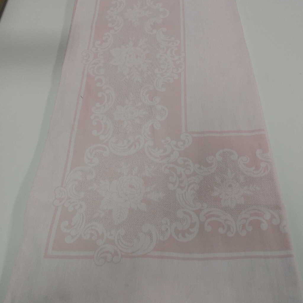 Pink Jacquard Cotton Table Cloth