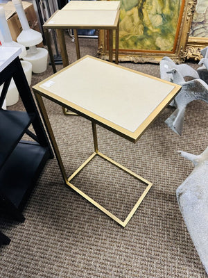 Restoration Hardware Graydon Shagreen Side Table 14x10x22