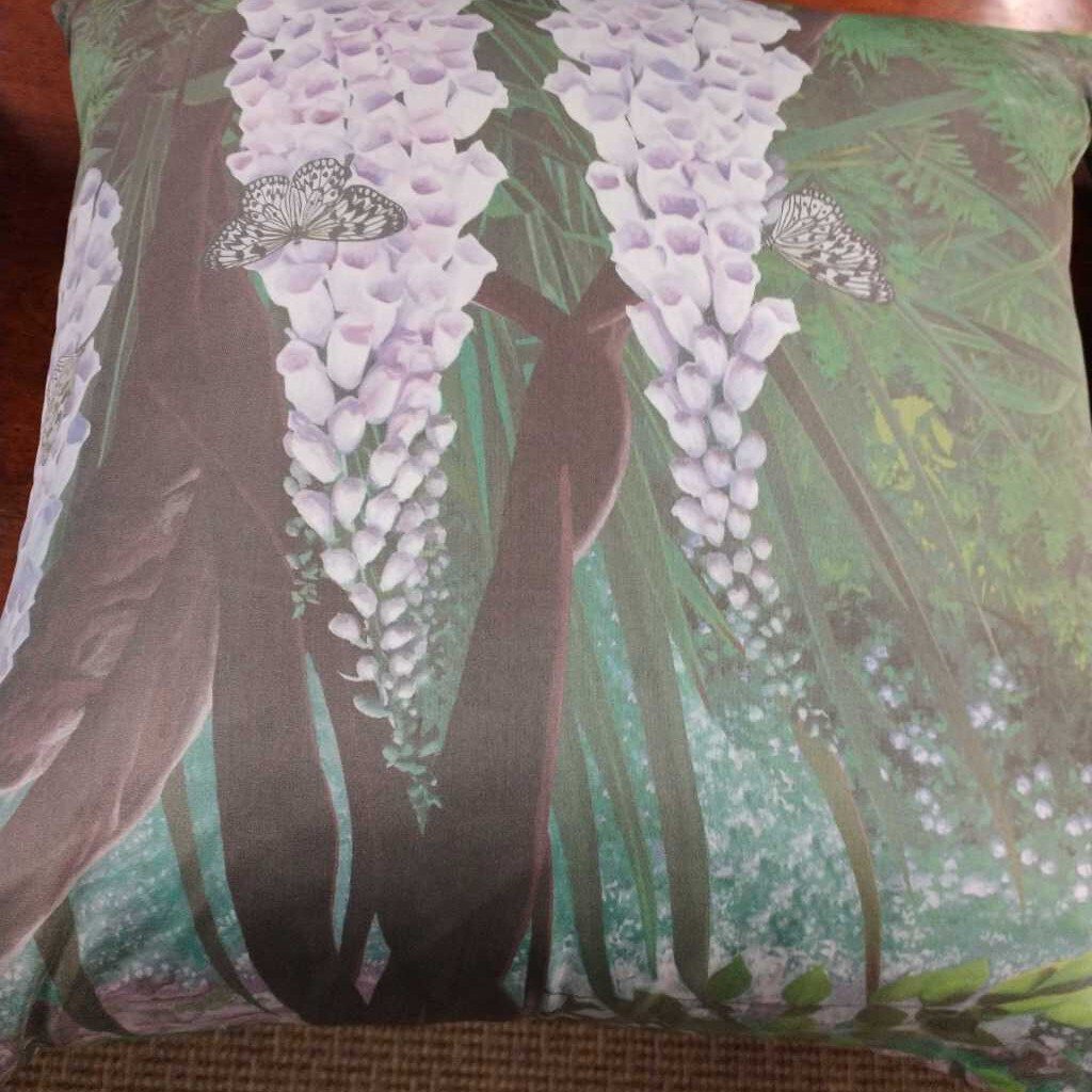 Wisdom & Purity Italian Silk Foxglove Pillow 22x22