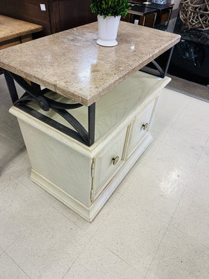 2 Door cabinet with Stone Top Shelf 32x18x31