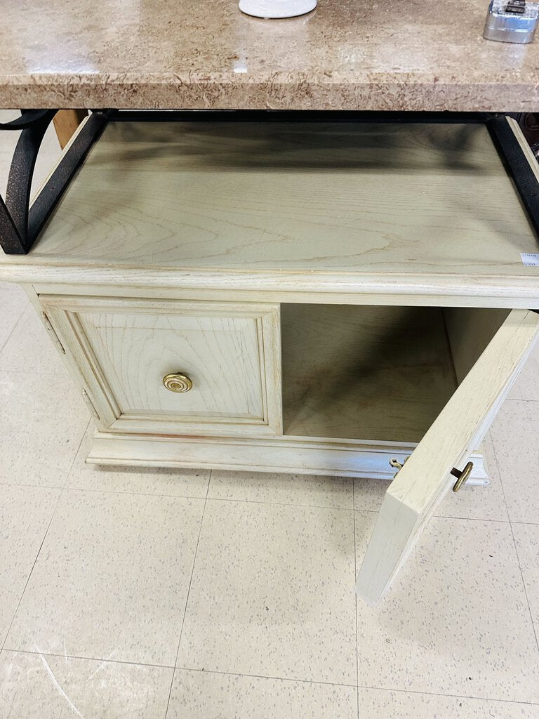 2 Door cabinet with Stone Top Shelf 32x18x31