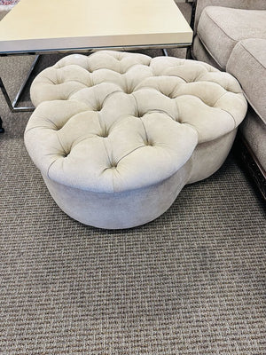 J J Custom Tufted Ottoman 38x14" H