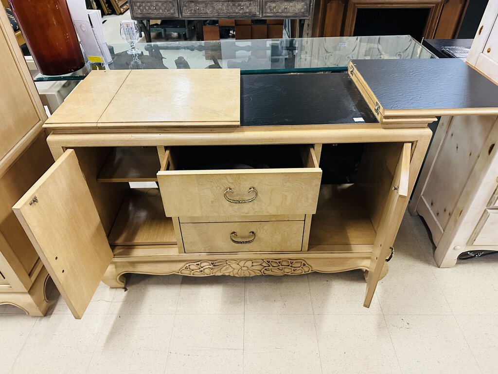 Century Burl Wood Asian Server Buffet 18x50x35