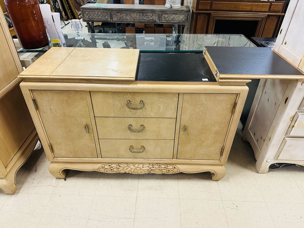 Century Burl Wood Asian Server Buffet 18x50x35