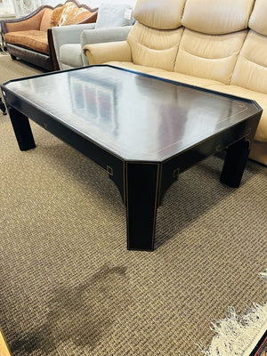 Large Black Lacquered Coffee Table