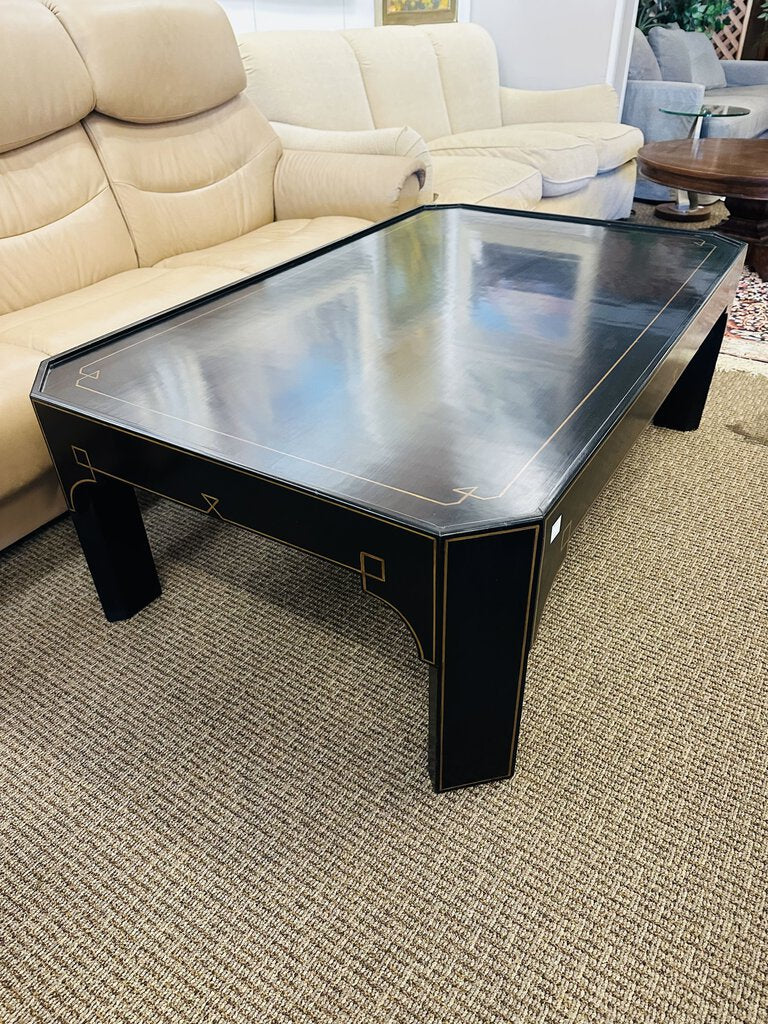 Large Black Lacquered Coffee Table