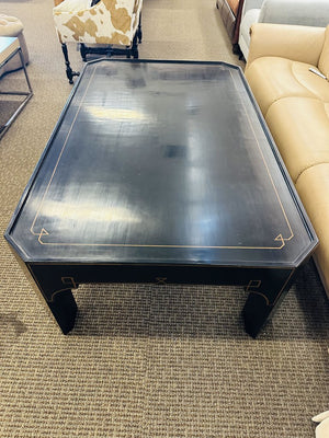 Large Black Lacquered Coffee Table