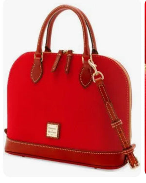 Dooney & Bourke Red Zip Satchel