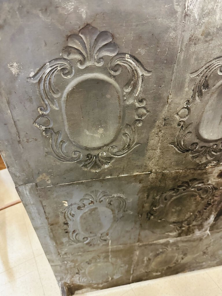 Tole Tin Relief Fireplace Screen 37x37