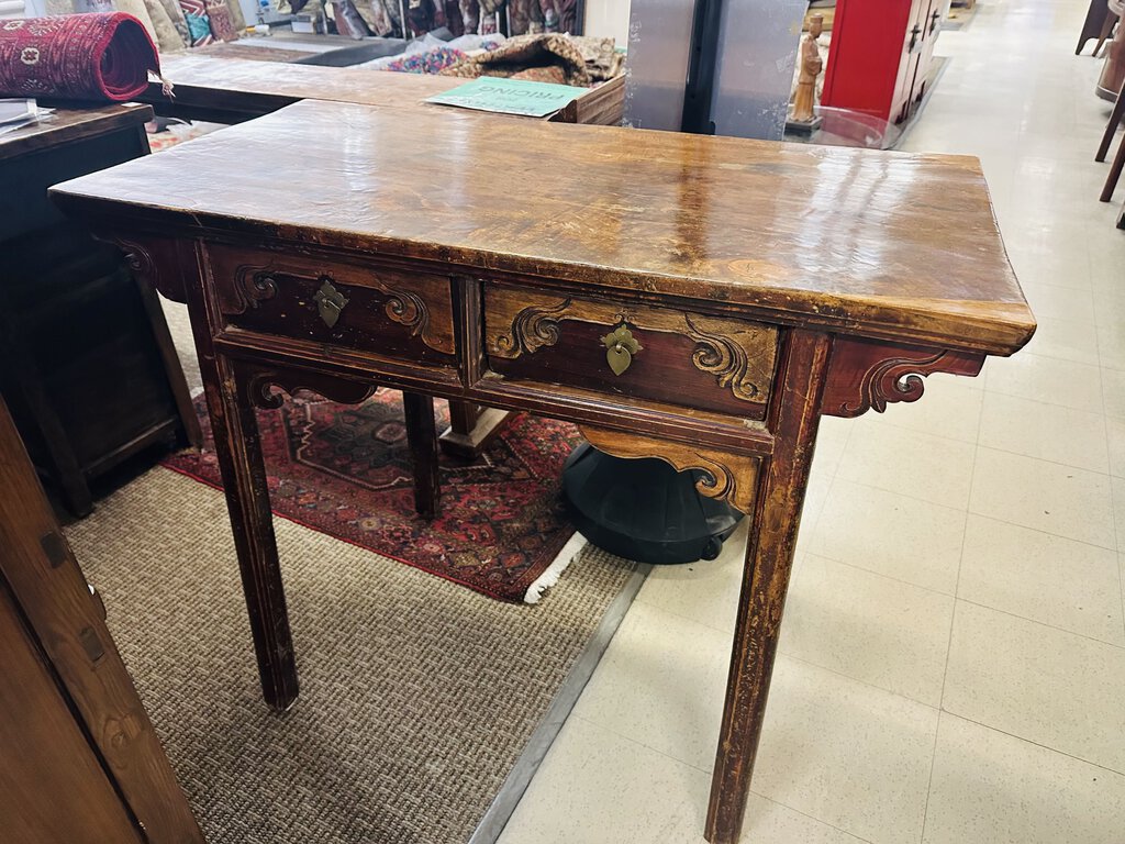 19th Century Lacquered Elm Alter Table