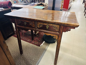 19th Century Lacquered Elm Alter Table