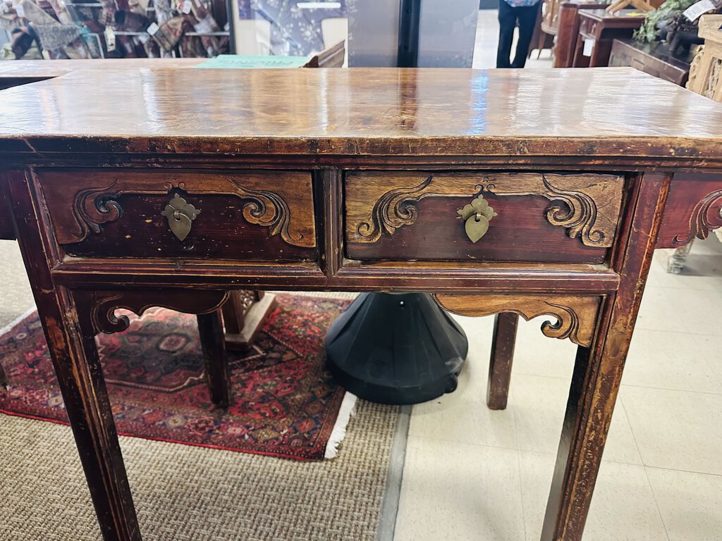 19th Century Lacquered Elm Alter Table