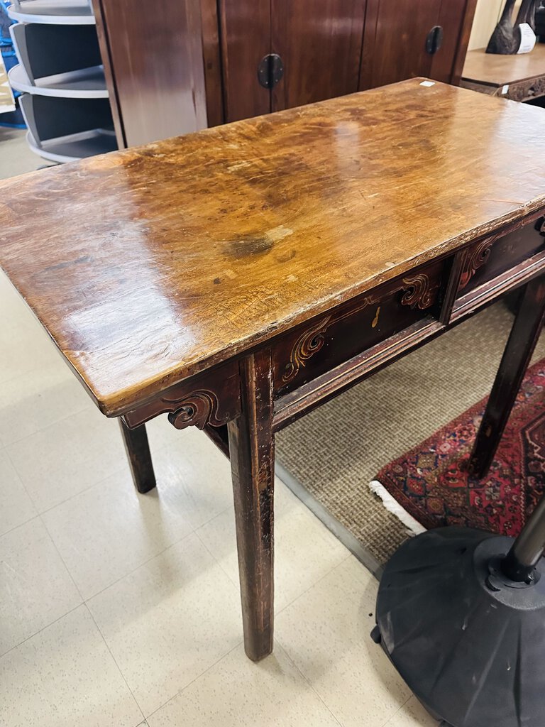 19th Century Lacquered Elm Alter Table