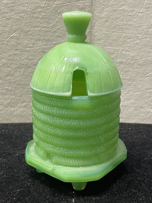 Martha Stewart Jadeite Lidded Honey Pot