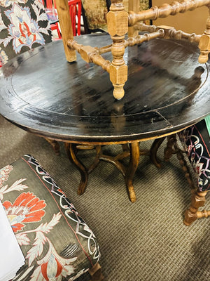 Round Black Top Accent Table 45x30