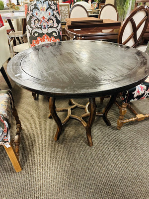 Round Black Top Accent Table 45x30