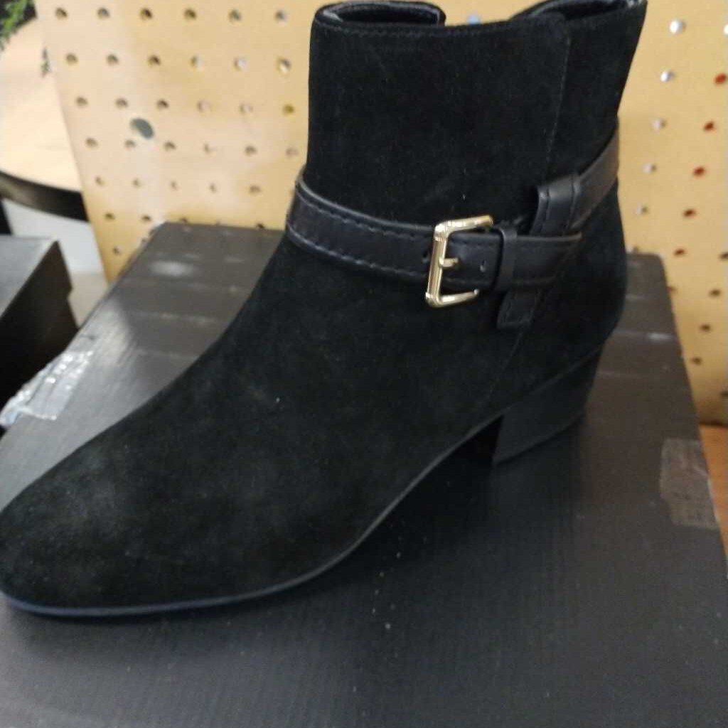 Talbots Black Dakota Buckle Ankle Boot