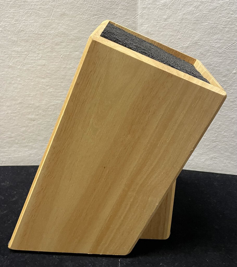 Modern Beechwood Fiber Filled Knife Storage Block