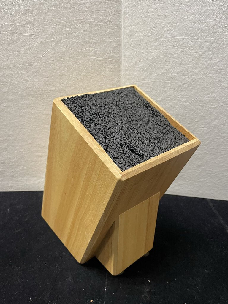 Modern Beechwood Fiber Filled Knife Storage Block