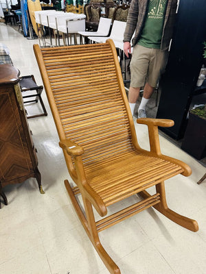 Mid Century Modern Studio Teak Rocking Chair