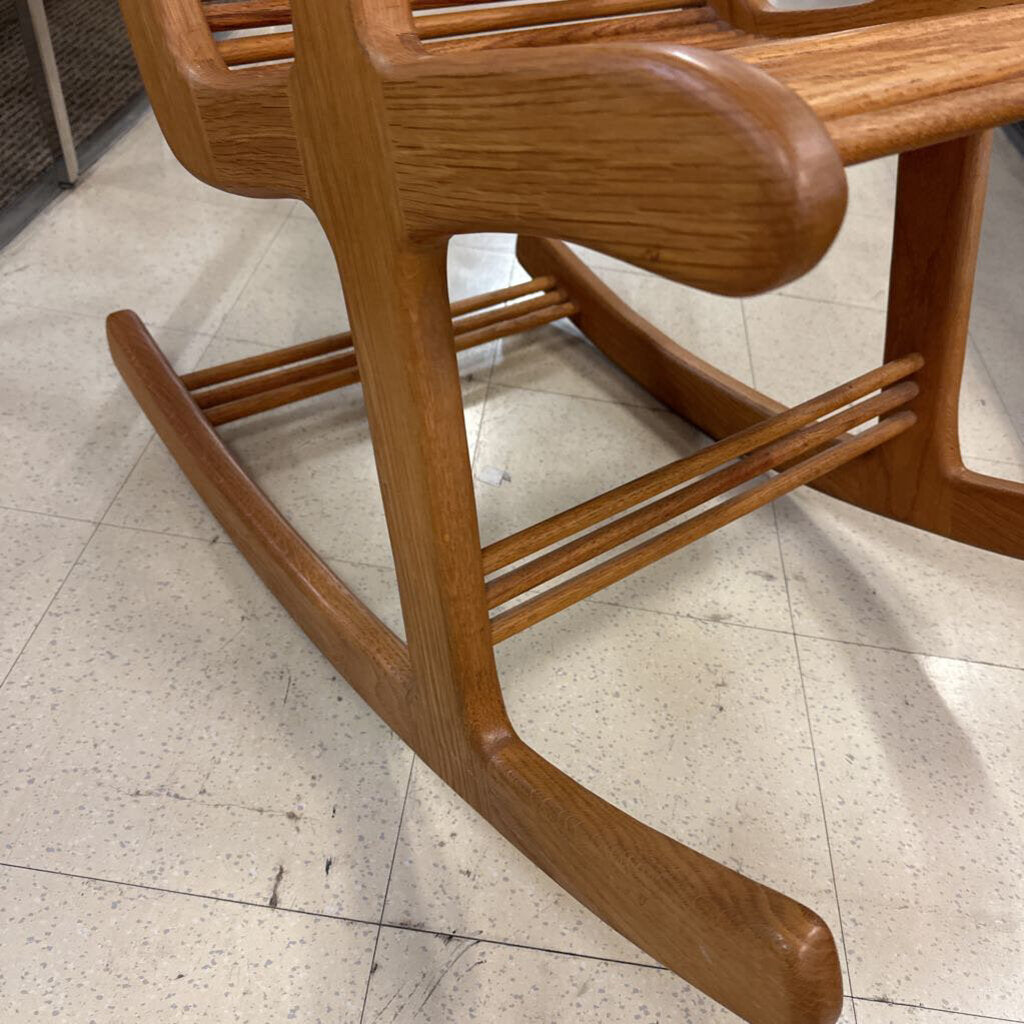 Mid Century Modern Studio Teak Rocking Chair