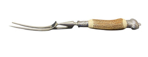 English Stag Horn Handle Stainless Steel Carving Fork