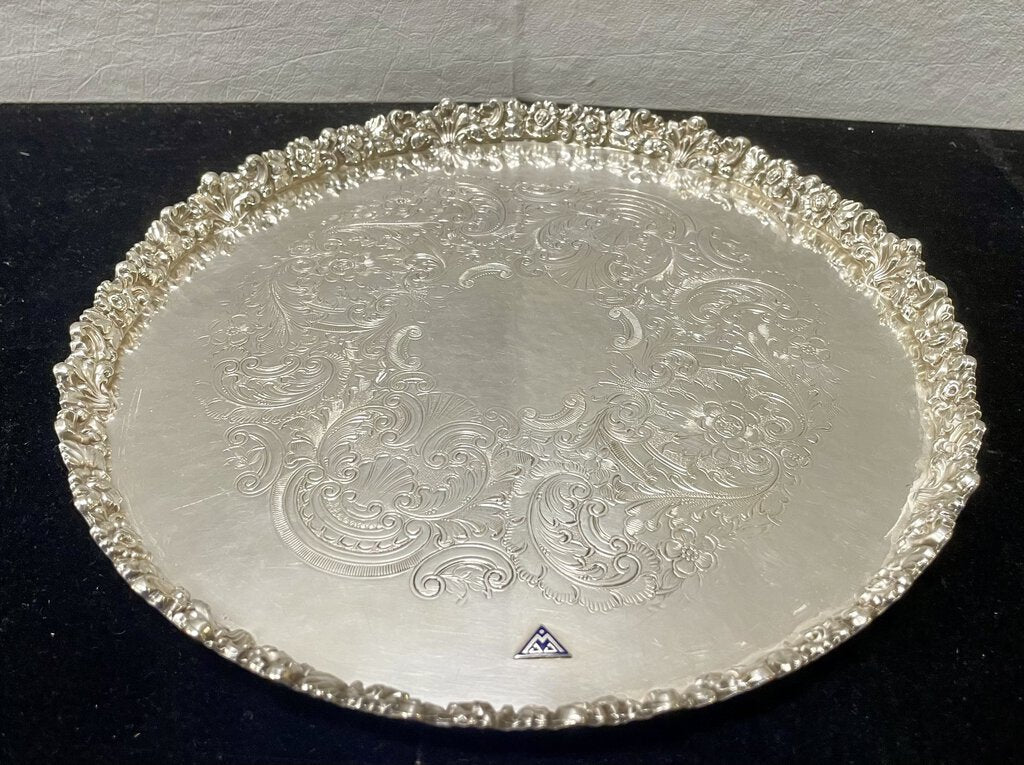 Reproduction Sheffield Plate Silver Service Tray