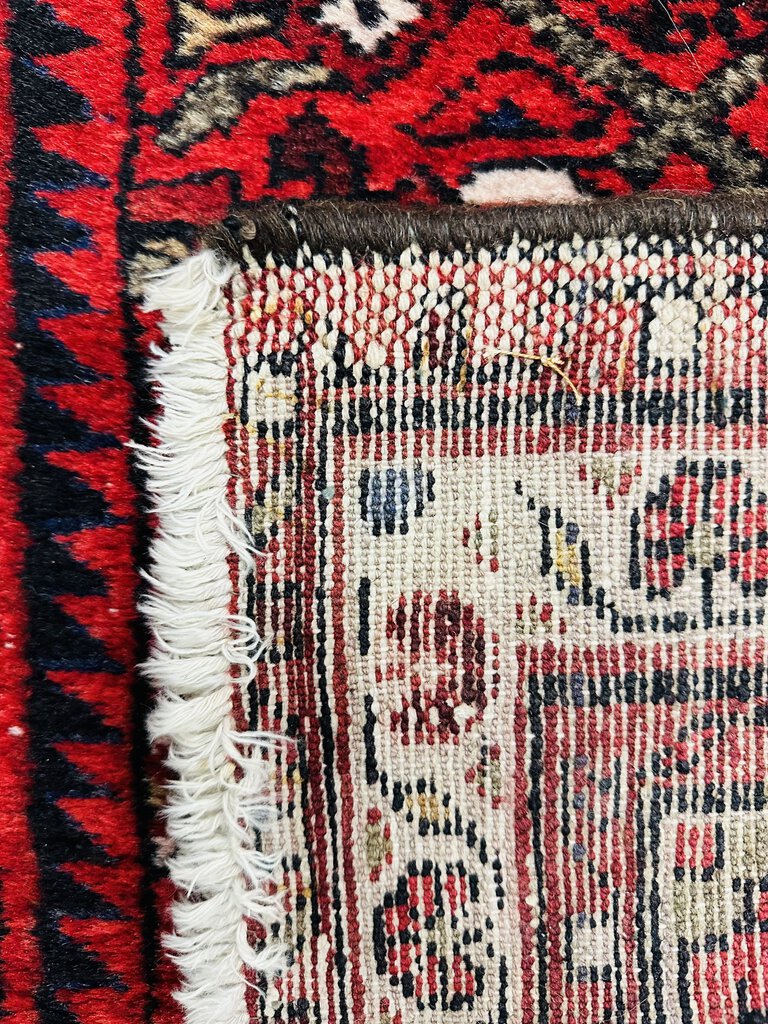 Persian Hamadan Runner Wool On Cotton Rug 31x169