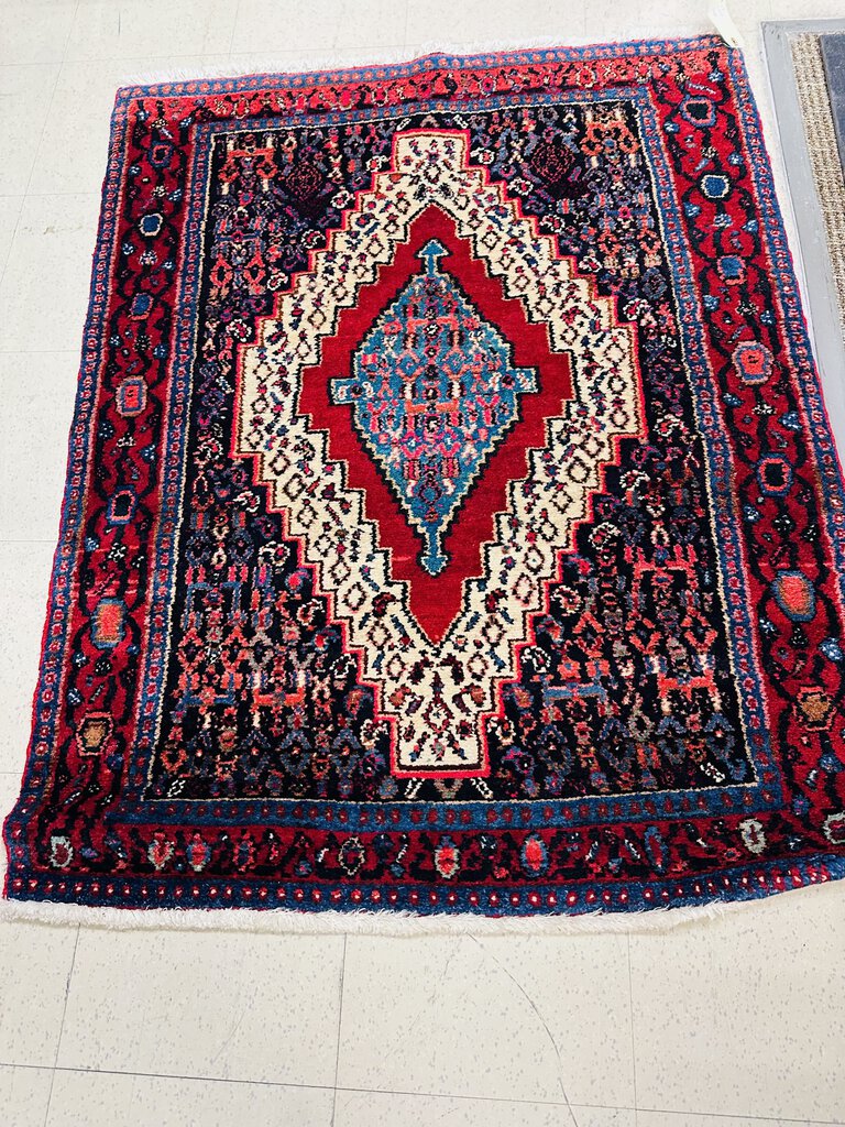 Persian Senneh Wool On Cotton Rug 40x57