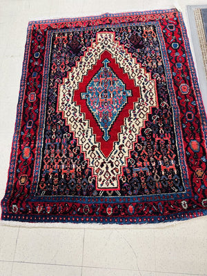 Persian Senneh Wool On Cotton Rug 40x57