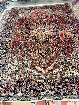 Persian Heriz Rug wool on Cotton 130 x 92