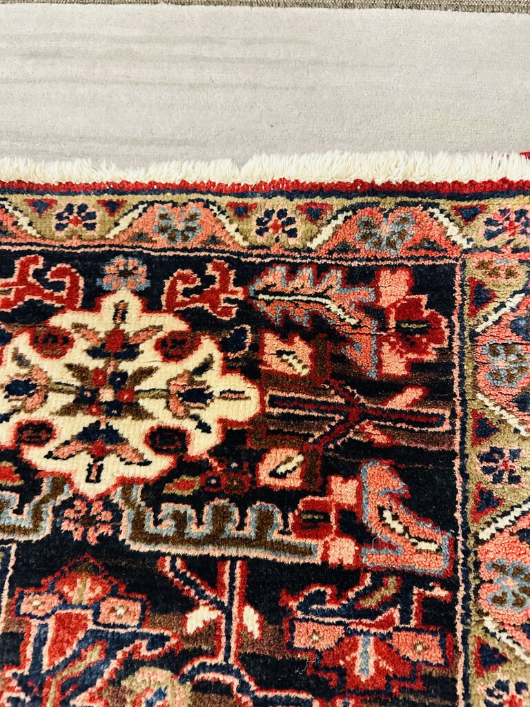 Persian Heriz Rug wool on Cotton 130 x 92