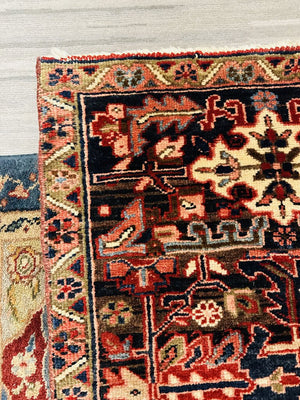 Persian Heriz Rug wool on Cotton 130 x 92