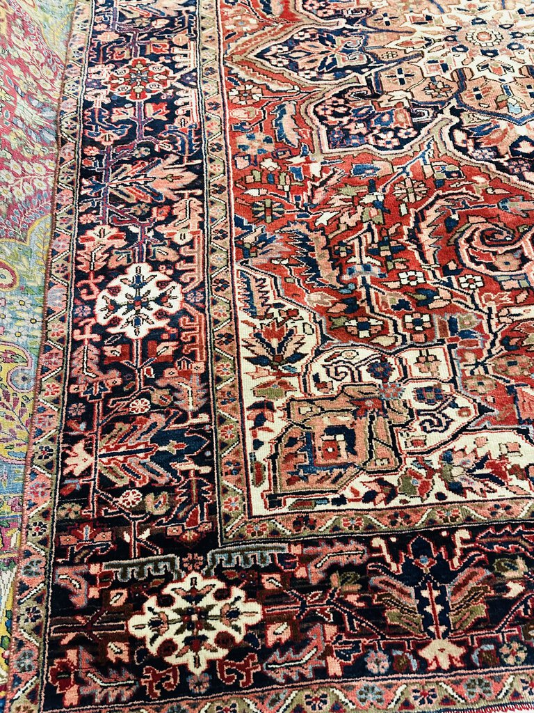 Persian Heriz Rug wool on Cotton 130 x 92