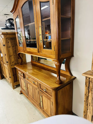 Honduras Mahogany Kitchen Open Hutch Buffet