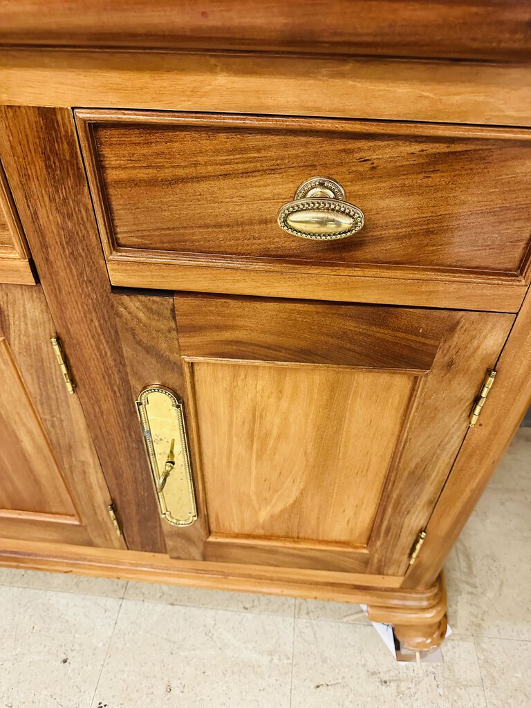 Honduras Mahogany Kitchen Open Hutch Buffet