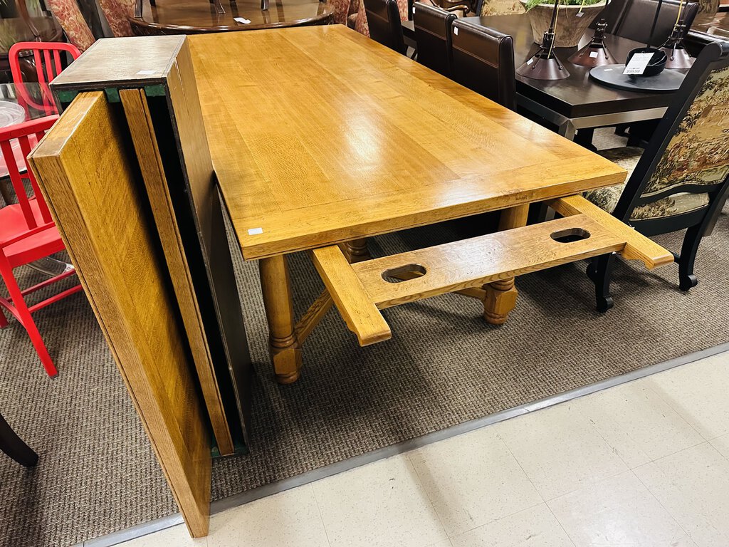 French Mahogany Rosewood Extending Dining Table 97x43x30.5 plus two 15" extensions