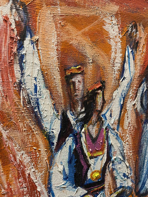 Savo Radulovic Untitled "Dancers" Original Oil on Canvas