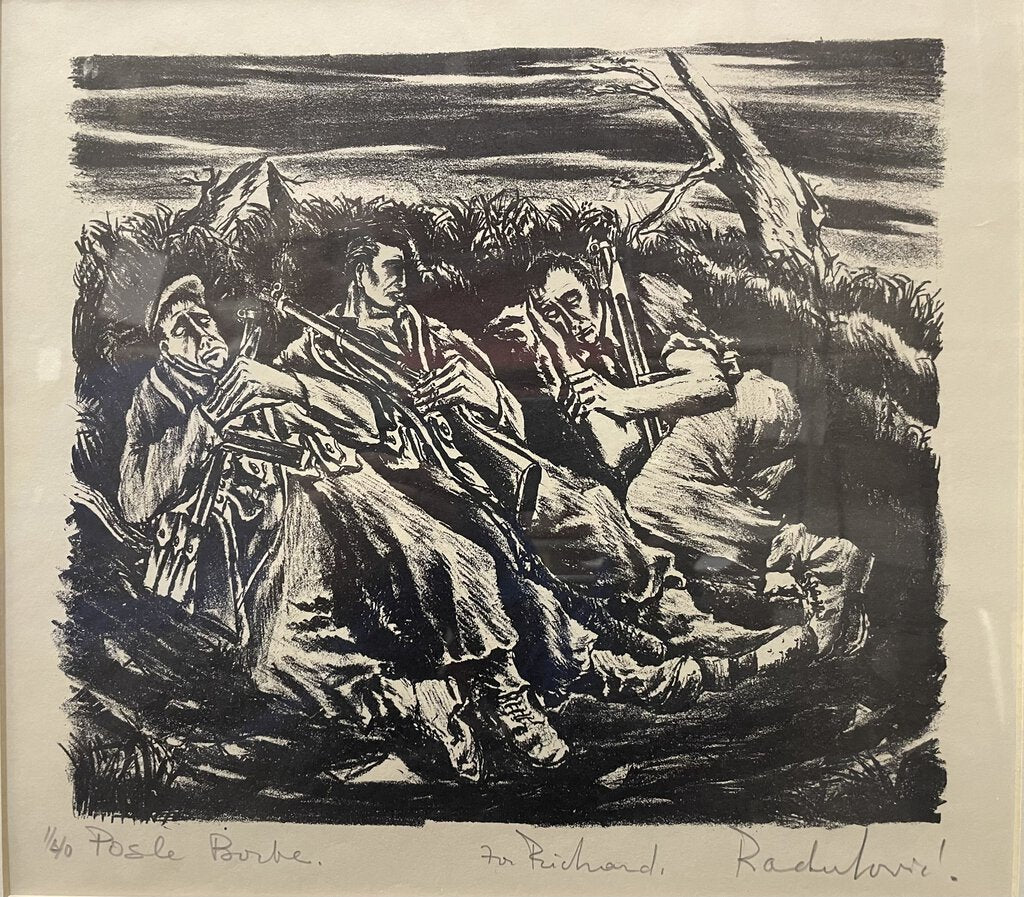 Savo Radulovic "After the Battle" for Richard Signed Original #1/40 Block Print