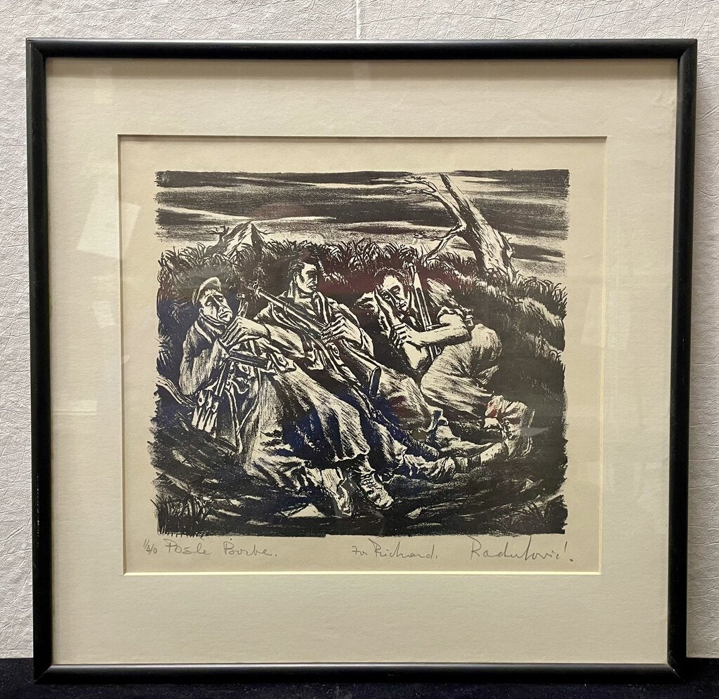 Savo Radulovic "After the Battle" for Richard Signed Original #1/40 Block Print