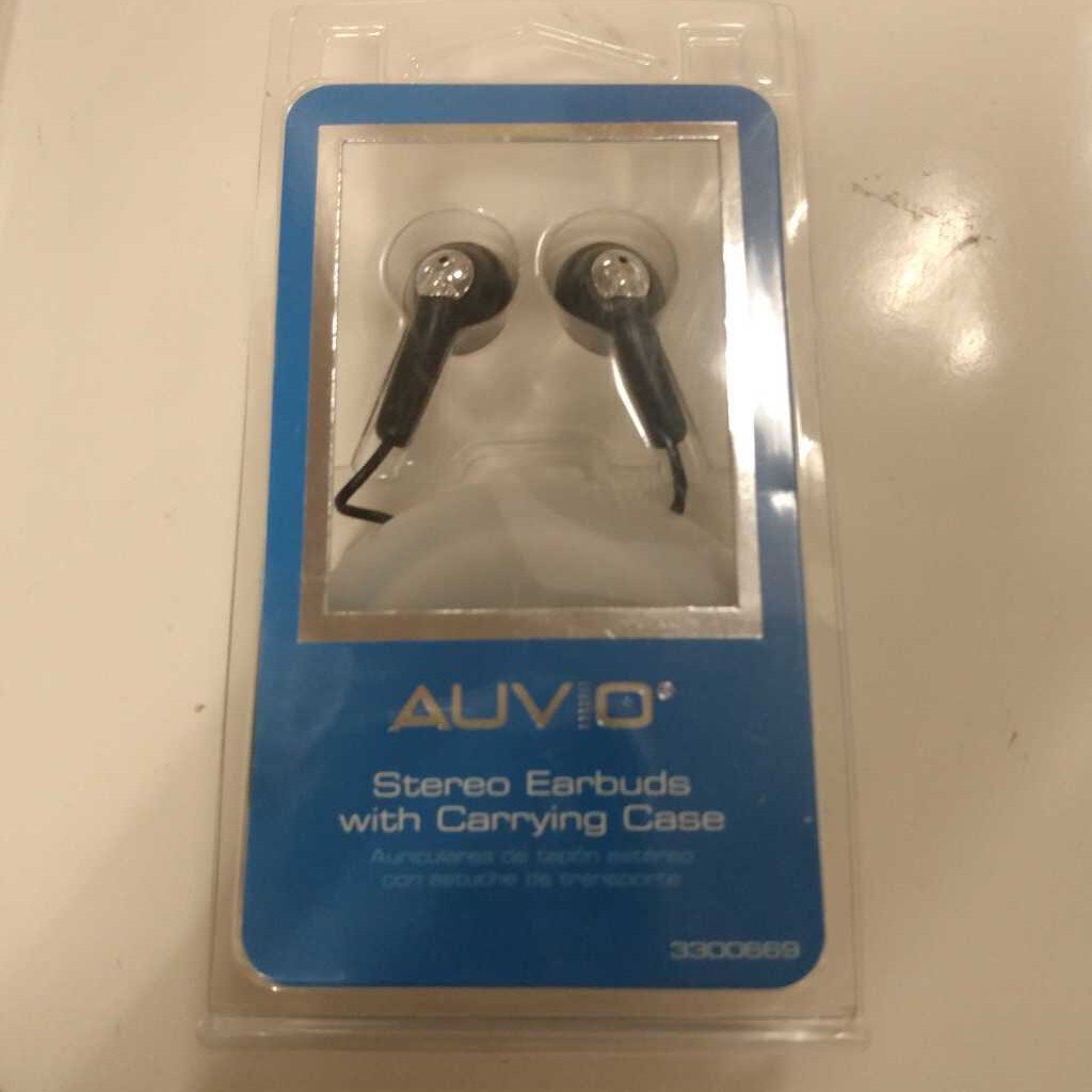 Auvio Stereo Earbuds w/Carrying Case