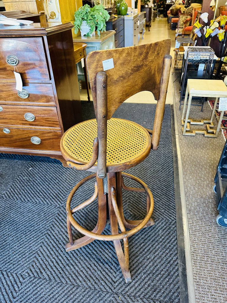 1920 Bentwood Cane Stool