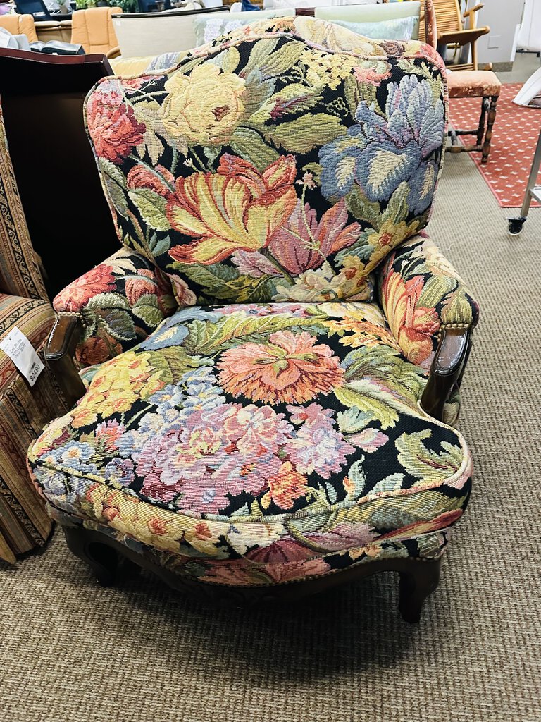 Duck Down Floral Country Lounge Chair