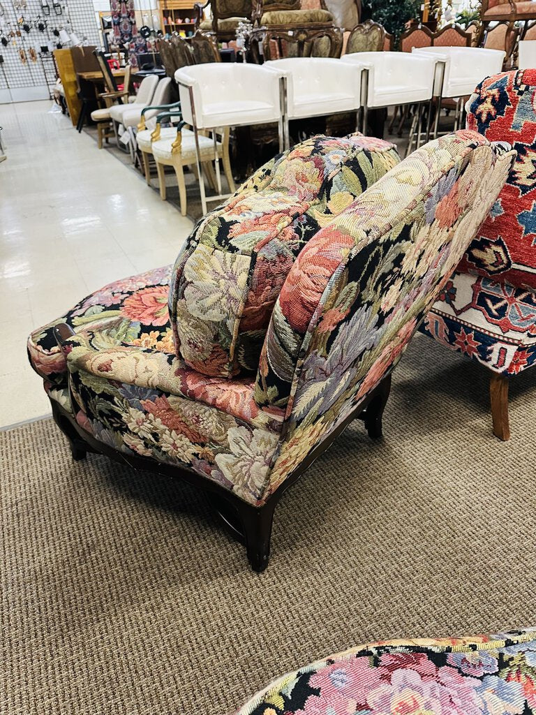 Duck Down Floral Country Lounge Chair