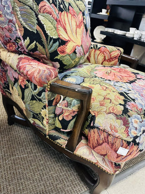 Duck Down Floral Country Lounge Chair