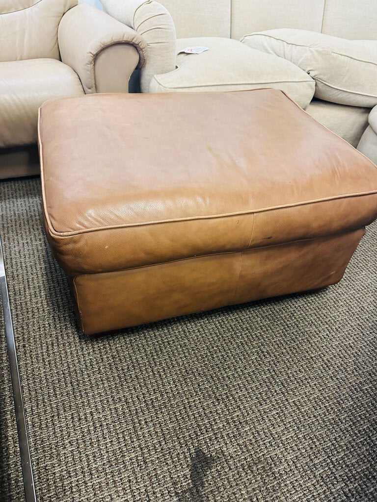 Leather Ottoman 26x34x17